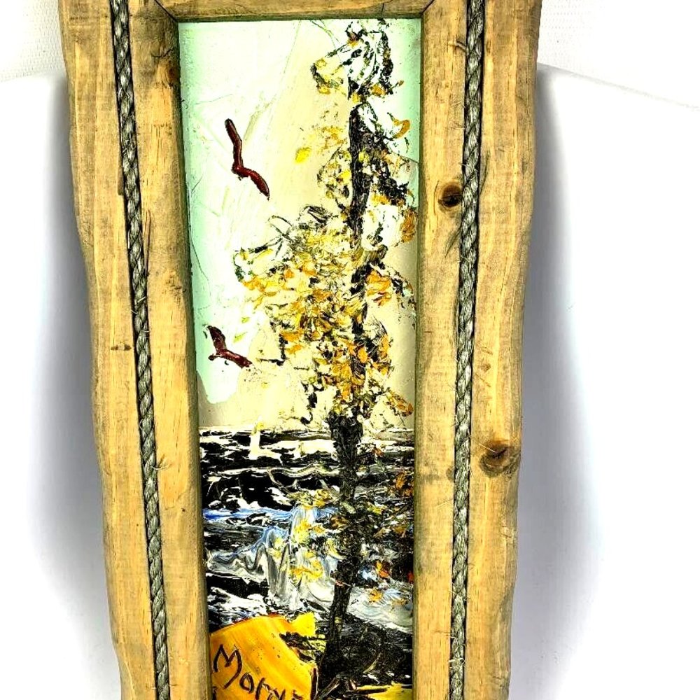 Morris Katz Signed Amazing Original Oil Painting Early Work, Nicely Framed 14x7